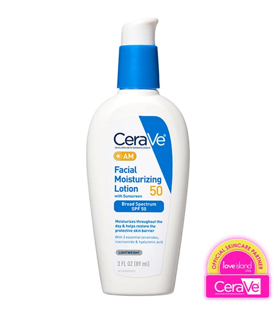 Cerave AM Facial Moisturising Lotion SPF 50 Skin with Ceramides,Niacinamide and Vitamin E for Normal to Dry 52ml